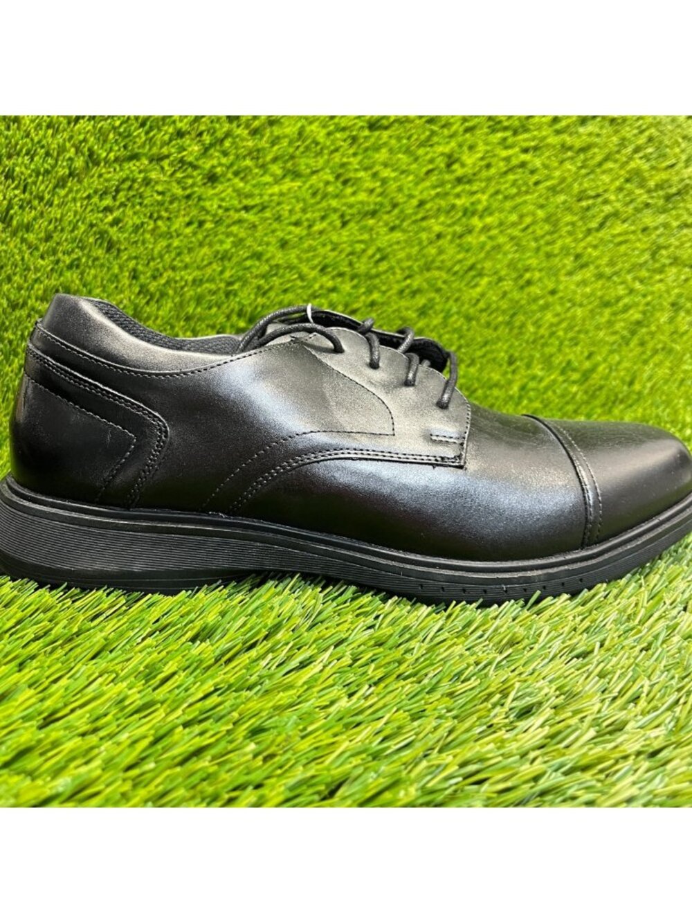 Nunn Bush Kore Pro Mens Size 8 Black Classic Cap Toe Oxford Dress Shoes